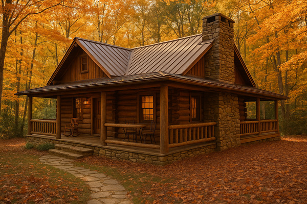 2BR rental in Biltmore Forest — Biltmore Forest Vanderbilt — 2BR rustic chalet